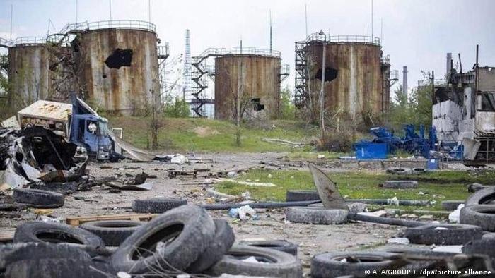 Уништената хемиска фабрика Азот во Северодоњецк