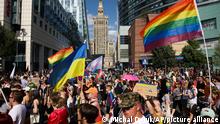 LGBTQ activists march in Warsaw