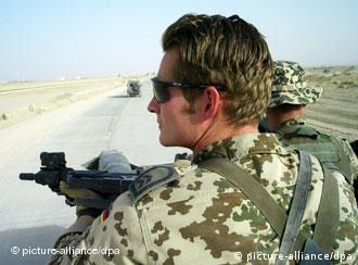 Bundeswehr troops on patrol in north Afghanistan