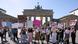 Activists demonstrate in front of the Brandenburg Gate in Berlin for the right to an abortion Activists demonstrate in front of the Brandenburg Gate in Berlin for the right to an abortion