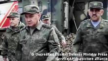 Primera visita a las tropas del ministro de Defensa ruso, Serguei Shoigu