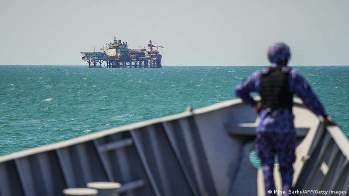 Rumänien Öllplattform im Schwarzen Meer