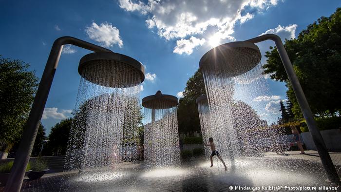 A public fountain in Vilnius