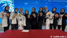 Taekwondo Frauen Nationalmannschaft Iran Asienmeister 2022.