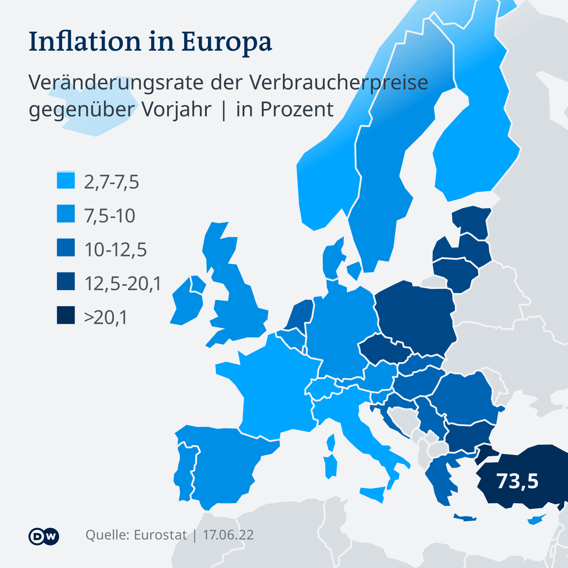 Inflacija u Europi 2022.