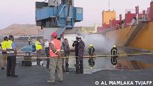 The site of a toxic gas leak in Jordan's Aqaba port