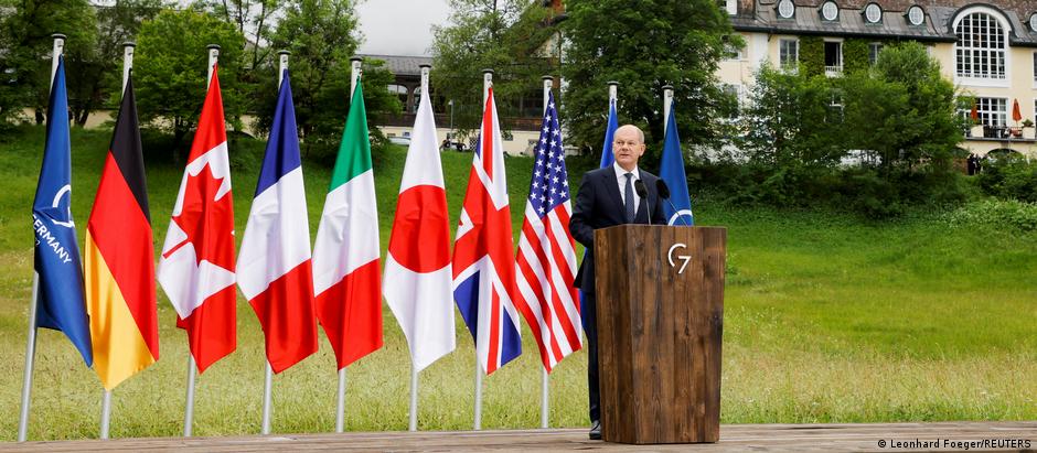 Deutschland | G7 Gipfel | PK Olaf Scholz 
