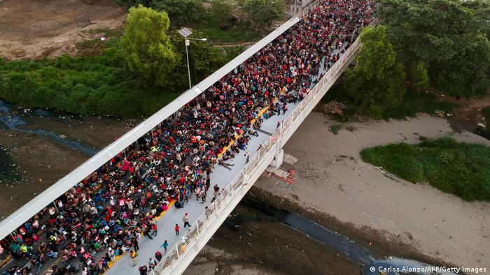 Caravana de migrantes centroamericanos.