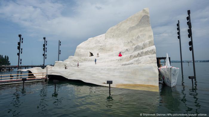 The lake stage in Bregenz with the stage design for the opera Madame Butterfly by Giacomo Puccini