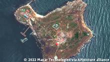 Остров Змеиный (съемка со спутника), май 2022 года