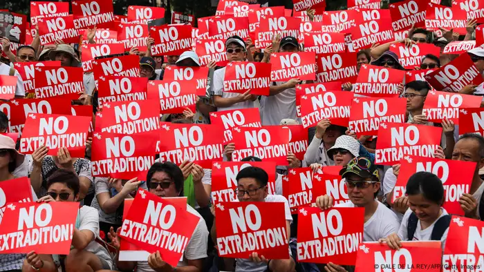 圖為2019年6月9日港人抗議北京欲修訂逃犯條例，此後引發一連串大型抗議，也間接促使中央訂定香港國安法。