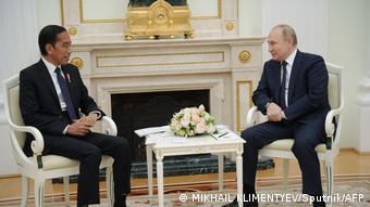 Joko Widodo and Vladimir Putin