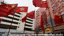 June 30, 2022, HONG KONG, CHINA: Red Flags are displayed at the entrance of TEMPLE STREET as part of celebration decoration for 25h anniversary of the ' Handover '.June-30,2022Hong Kong.ZUMA/Liau Chung-ren (Credit Image: © Liau Chung-ren/ZUMA Press Wire