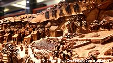 Rosewood Sculpture Riverside Scene at Qingming Festival