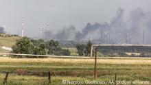 LYSYCHANSK, DONETSK PROVINCE, UKRAINE, JULY 01: Plumbs of smoke are seen rising to the sky during heavy fighting between Ukrainian forces with Russian troops in Lysychansk, Ukraine, July 01th, 2022. Narciso Contreras / Anadolu Agency