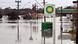 A fuel station in Sydney inundated by flooding caused by torrential rain A fuel station in Sydney inundated by flooding caused by torrential rain