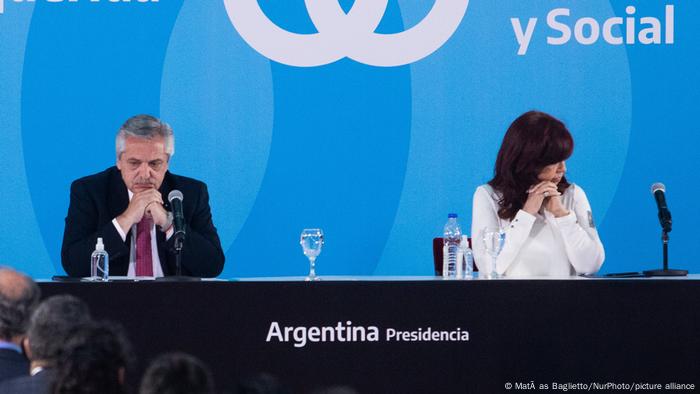 El presidente argentino, Alberto Fernández, y la vicepresidenta, Cristina Fernández de Kirchner.