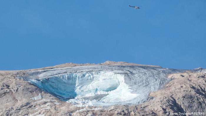 Italien | Abbruchstelle am Marmolata-Gletscher