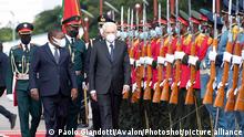 The President of the Italian Republic Sergio Mattarella and the President of Mozambique Filipe Jacinto Nyusi, on the occasion of the signing of the Multiannual Indicative Plan for Development Cooperation., Credit:Paolo Giandotti / Avalon