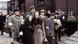 Film still from the series "Holocaust": Jews being deported.