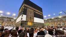 Muslim pilgrims circle the Kaaba and pray at the Grand mosque in the holy city of Mecca, Saudi Arabia July 1, 2022. REUTERS/Mohammed Salem
