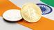 Bitcoin coins on an Indian flag Bitcoin coins on an Indian flag