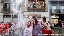 Festival-goers celebrate in Pamplona