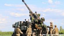  These images show Ukrainian troops using French anti-aircraft guns on a CAESAR howitzer wheeled chassis to attack Russian aircraft, according to the Armed Forces of Ukraine French President Emmanuel Macron announced France would supply the country with the weapons back in April. Where: Ukraine When: 08 Jun 2022 Credit: General Staff of the Armed Forces of Ukraine/Cover Images **EDITORIAL USE ONLY. MATERIALS ONLY TO BE USED IN CONJUNCTION WITH EDITORIAL STORY. THE USE OF THESE MATERIALS FOR ADVERTISING, MARKETING OR ANY OTHER COMMERCIAL PURPOSE IS STRICTLY PROHIBITED. MATERIAL COPYRIGHT REMAINS WITH STATED SUPPLIER.** PUBLICATIONxNOTxINxUKxFRA Copyright: xx 51655468