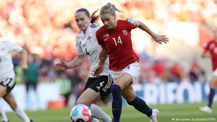 Ada Hegerberg playing for Norway against Northern Ireland at EURO 2022