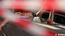 Blumen und Absperrungen am Ort des schweren Autounfalls in Sofia vom 5. Juli bei dem zwei junge Frauen ums Leben gekommen sind
Wann: 6 Juli 2022
Wo: Sofia, Bulgarien