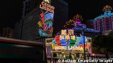 MACAU, CHINA - FEBRUARY 05: The main entrance of Casino Lisboa closes on February 5, 2020 in Macau, China. Macau government announced to close casinos for two weeks after a hotel worker is infected. Macau has 10 confirmed cases of Novel coronavirus (2019-nCoV), with over 20,000 confirmed cases around the world, the virus has so far claimed over 400 lives.(Photo by Anthony Kwan/Getty Images)