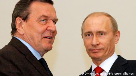 Gerhard Schröder e Vladimir Putin 