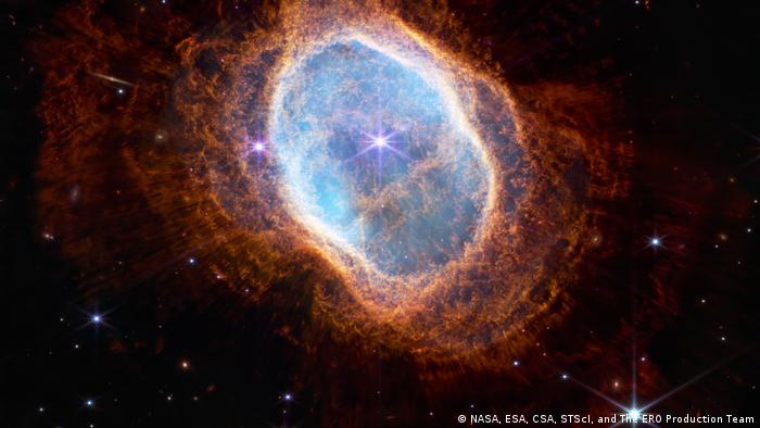 Una imagen de la Nebulosa del Anillo Sur tomada por el Telescopio Espacial James Webb