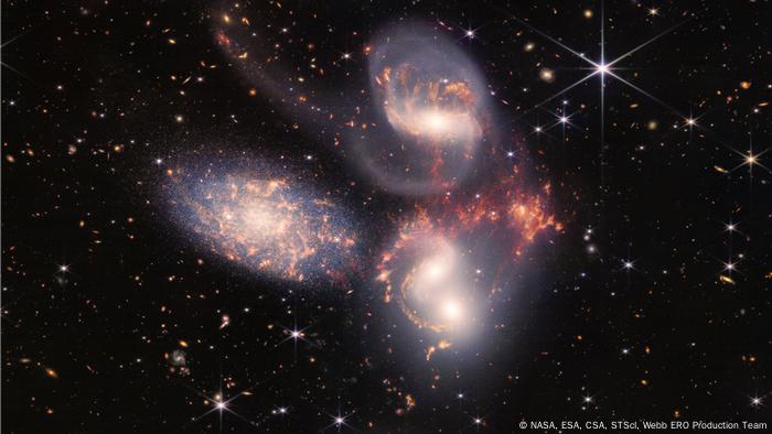 The five galaxies of Stephan’s Quintet, captured by the James Webb Space Telescope