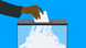 Illustration: A ballot is inserted into a ballot box and shredded in the process Illustration: A ballot is inserted into a ballot box and shredded in the process