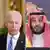 Diese Aufnahme zeigt nebeneinander je ein Porträtbild von US-Präsident Joe Biden und von Saudi-Arabiens Kronprinz Mohammed bin Salman 