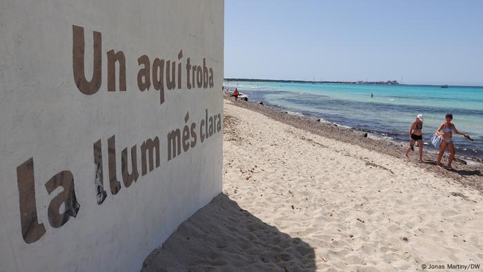 Mallorca bunker on a sandy beach