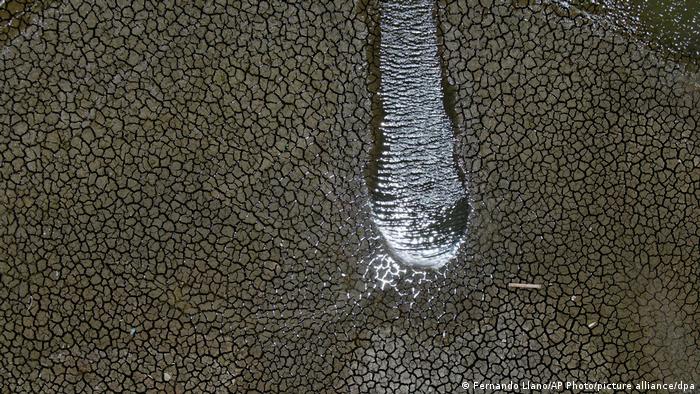 Der nahezu ausgetrocknete Boca-Stausee in Nordmexiko