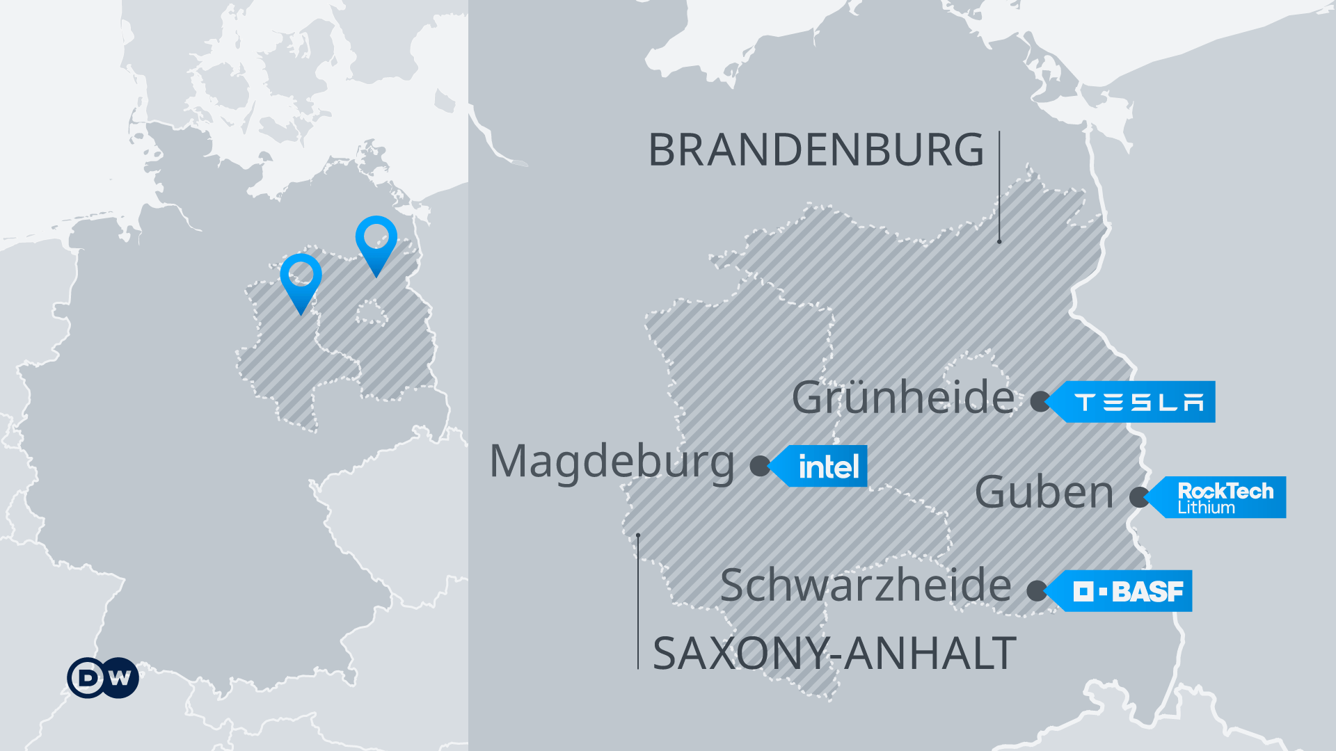 Eastern German investment locations