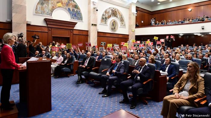 Nordmazedonien: Rede der Präsidentin der Europäischen Kommission Ursula von der Leyen