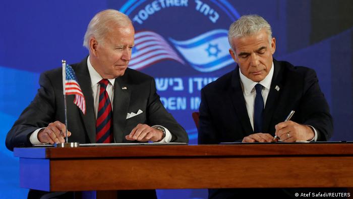 Israel Jerusalem ? US-Präsident Joe Biden und Yair Lapid\n Israel Jerusalem ? US-Präsident Joe Biden und Yair Lapid\n