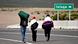 Men carry large bags on the migration route from Venezuela Men carry large bags on the migration route from Venezuela