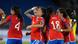 Chile's Yenny Acuna celebrates a goal with her teammates Chile's Yenny Acuna celebrates a goal with her teammates