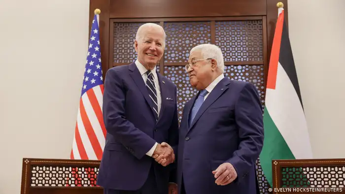 West Bank | US-Präsident Biden mit Palästinenser- Präsident Abbas
