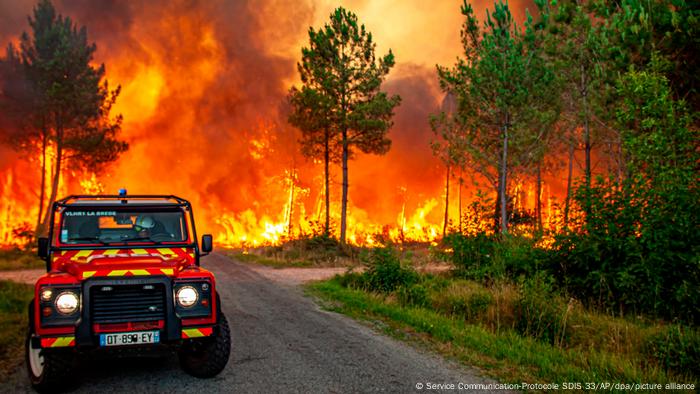 Incêndio no departamento francês de Gironde