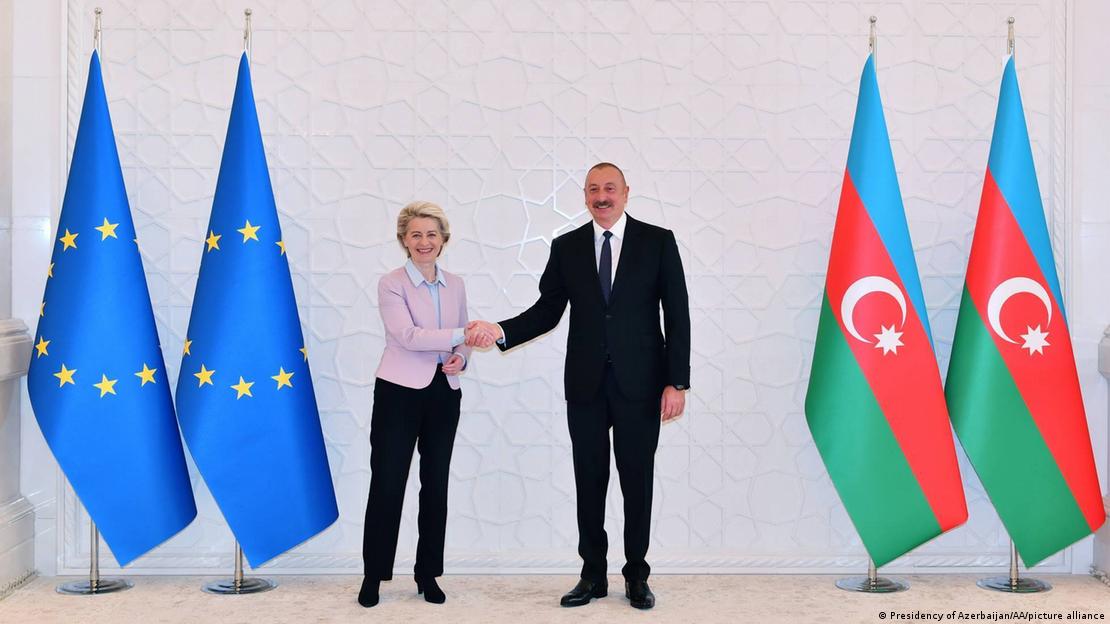 AB Komisyonu Başkanı Ursula von der Leyen ile Azerbaycan Cumhurbaşkanı İlham Aliyev