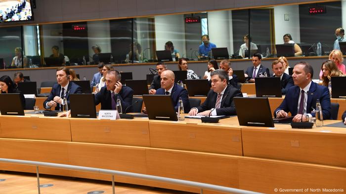 Belgien EU l EU eröffnet Beitrittsverfahren mit Nordmazedonien in Brüssel