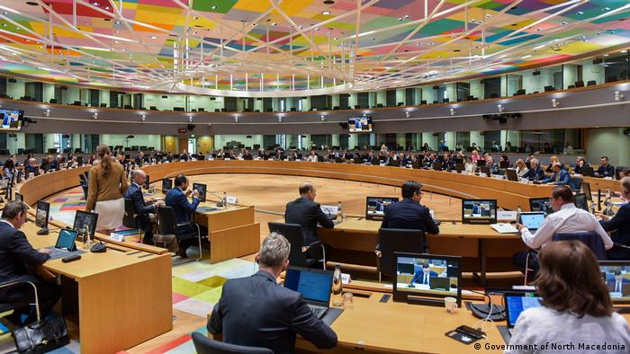 Belgien EU l EU eröffnet Beitrittsverfahren mit Nordmazedonien in Brüssel