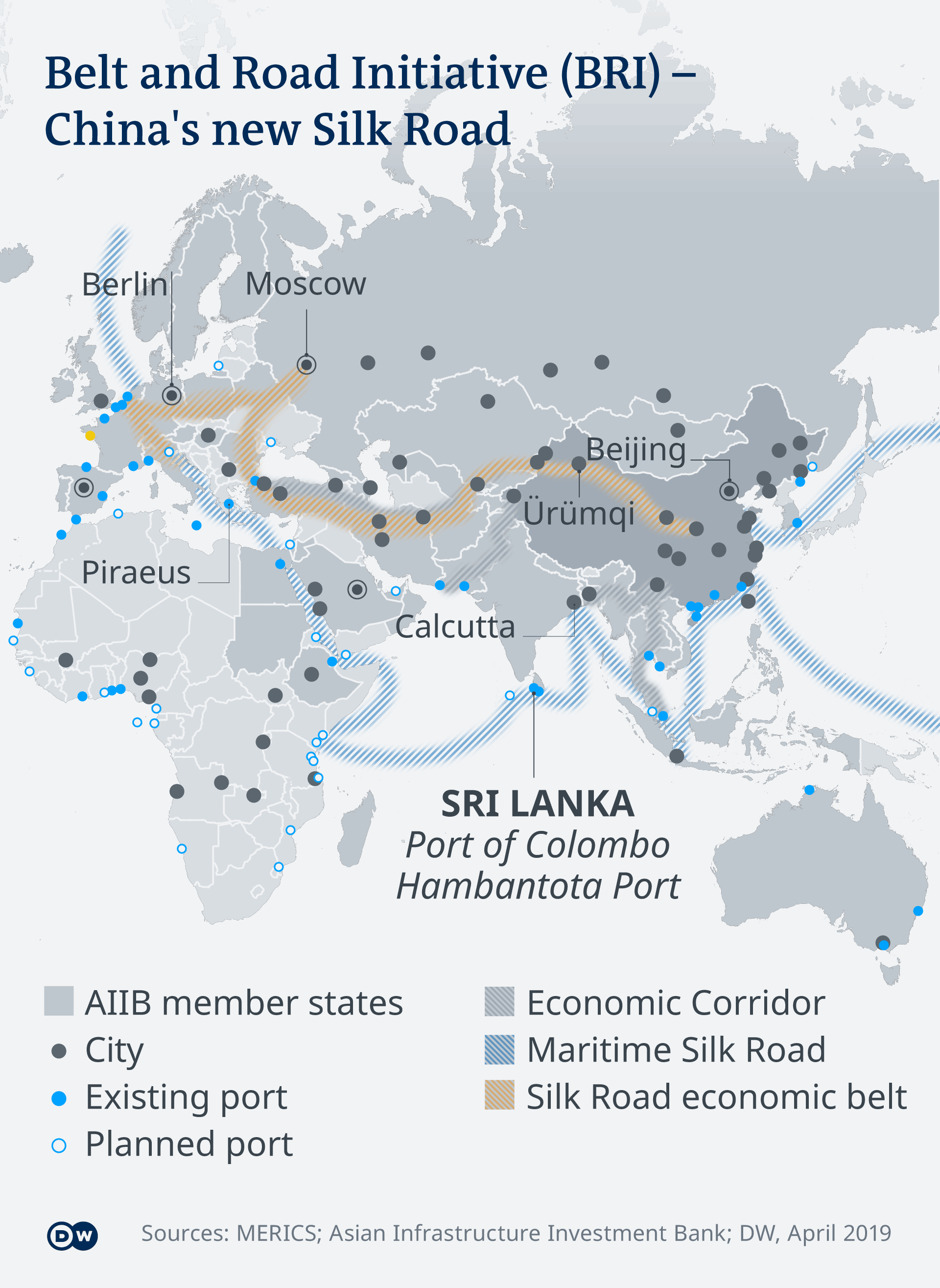 Infografik China's new Silk Road Fokus auf Sri Lanka EN