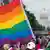 Manifestação pró-direitros LGBTQ diante do Capitólio, em Washington